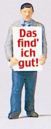 Picture of HO Man Holding Sandwich Selling Sign