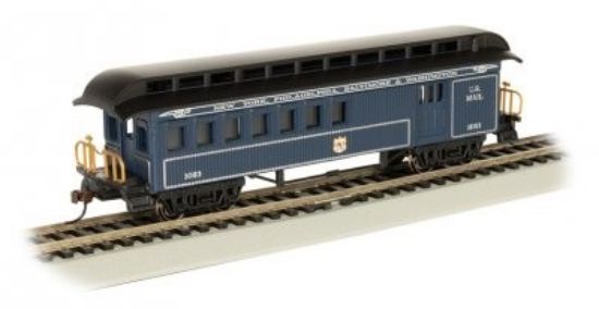 Picture of HO Old-Time Passenger Combine w/Rounded-End Clerestory Roof Baltimore & Ohio (Royal Blue)