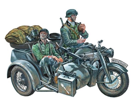 Picture of Italeri - 0317S 1/35 Zundapp KS750 w/Sidecar - Plastic Model