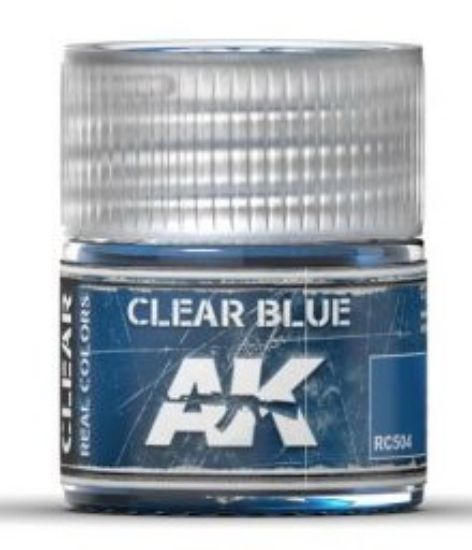 Picture of Real Colors: Clear Blue Acrylic Lacquer Paint 10ml Bottle