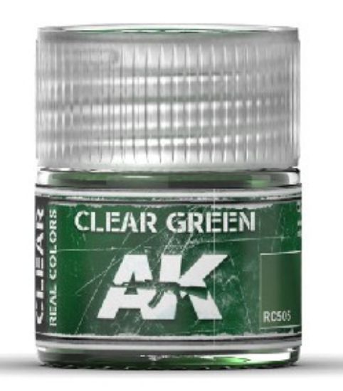 Picture of Real Colors: Clear Green Acrylic Lacquer Paint 10ml Bottle