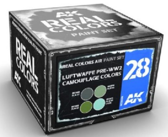 Picture of Real Colors: Luftwaffe Pre-WWII Camouflage Acrylic Lacquer Paint Set (4) 10ml Bottles