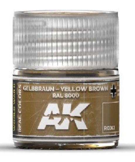 Picture of Real Colors: Yellow Brown RAL8000 Acrylic Lacquer Paint 10ml Bottle