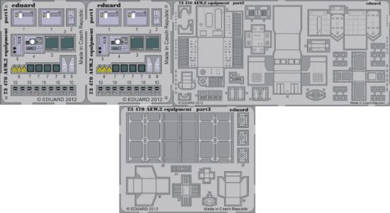 Picture of EDU73470 1:72 Eduard Photo Etch Equipment Detail Set for The 1:72 CyberHobby Sea King AEW.2 Helicopter Model Kit