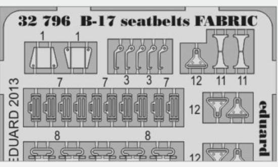 Picture of Eduard 1/32 Scale B-17 Seatbelts Fabric (for HK Models)