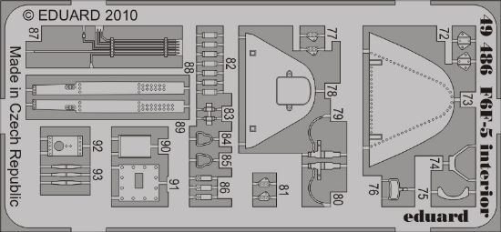 Picture of Eduard Accessories - Grumman F6F-5 Hellcat Interior (self adhesive) (designed