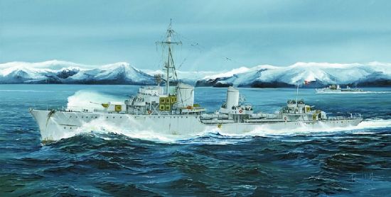 Picture of German Zerstorer Z-25 1944, 1/350 by Trumpeter, Model Ship