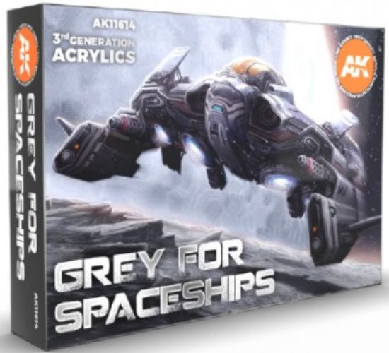 Picture of Grey for Spaceships Acrylic Paint Set (6 Colors) 17ml Bottles