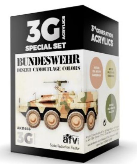 Picture of AFV Series: Bundeswehr Desert Camouflage Acrylic Paint Set (3 Colors) 17ml Bottles