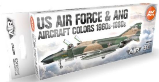 Picture of Air Series: US Air Force & ANG Aircraft 1960s-1980s Acrylic Paint Set (8 Colors) 17ml Bottles