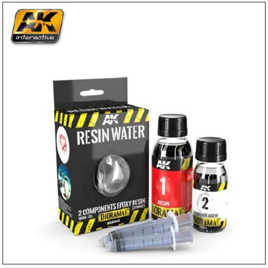 Picture of AK Interactive 8044 Diorama Series: Resin Water - 2 Components Epoxy Resin, 250ml by AK