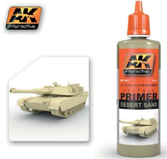 Picture of AK Interactive Desert Sand Acrylic Primer 60ml Bottle -- Hobby and