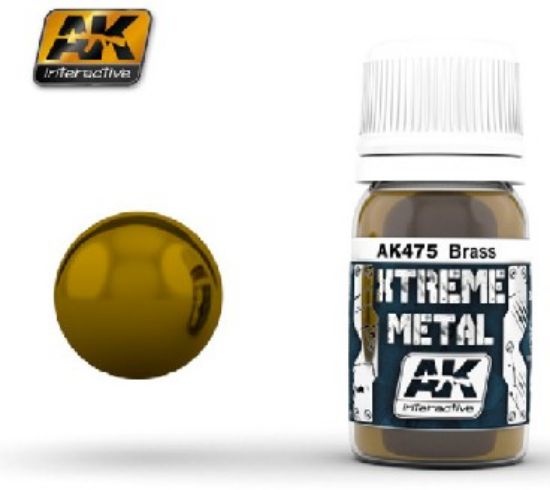 Picture of AK Interactive Xtreme Metal Brass Metallic Paint -- Hobby and Model