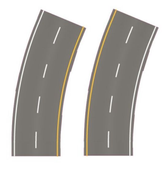 Picture of HO Easy Streets: Medium Asphalt Broad Curve Interstate Roadway (2)