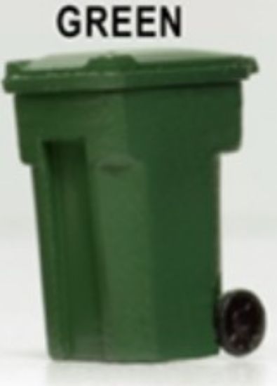 Picture of HO Green Yard Trash Cans (6)