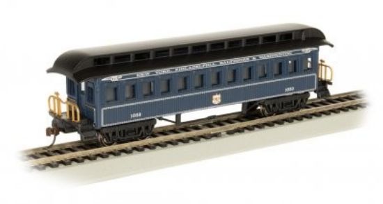 Picture of HO Old-Time Passenger Coach w/Rounded-End Clerestory Roof Baltimore & Ohio (Royal Blue)