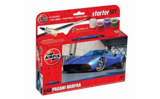 Picture of 1/43 Pagani Huayra Car Small Starter Set w/paint & glue