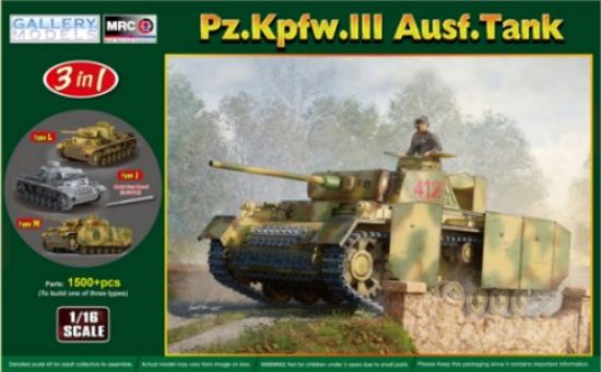 Picture of Gallery Models: 1/16 PzKpfw III Ausf J/L/M Tank 3 in 1 (Plastic Kit)