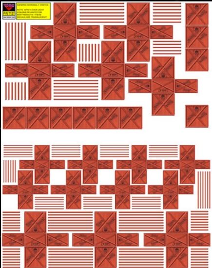 Picture of Generic Diorama Decal Set: Crates (3 different sizes) (D)