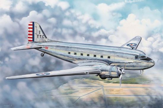 Picture of Trumpeter 02829 DC3 Model Kit of Skytrain Transport Aircraft 1/48 Scale