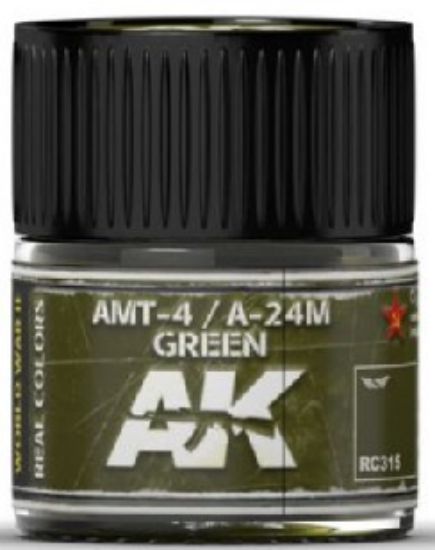 Picture of Real Colors: AMT4/A24M Green Acrylic Lacquer Paint 10ml Bottle