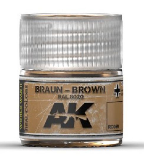 Picture of Real Colors: Brown RAL8020 Acrylic Lacquer Paint 10ml Bottle