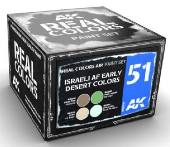 Picture of Real Colors: Israeli AF Early Desert Acrylic Lacquer Paint Set (4) 10ml Bottles