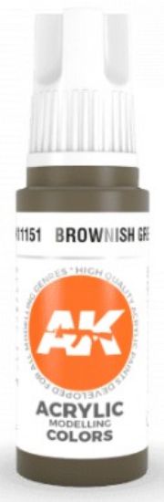 Picture of Brownish Green Acrylic Paint 17ml Bottle