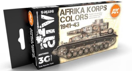 Picture of AFV Series: Afrika Korps 1941-1943 Camouflage Acrylic Paint Set (6 Colors) 17ml Bottles
