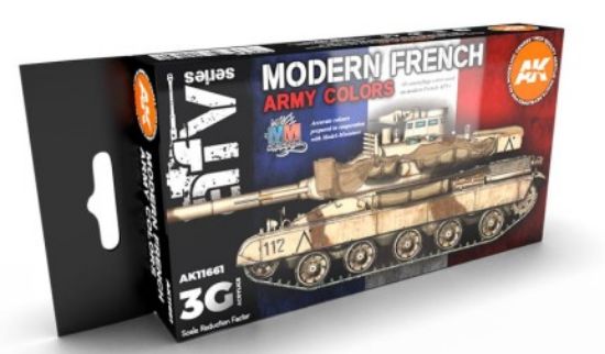 Picture of AFV Series: Modern French Army AFV Camouflage Acrylic Paint Set (6 Colors) 17ml Bottles