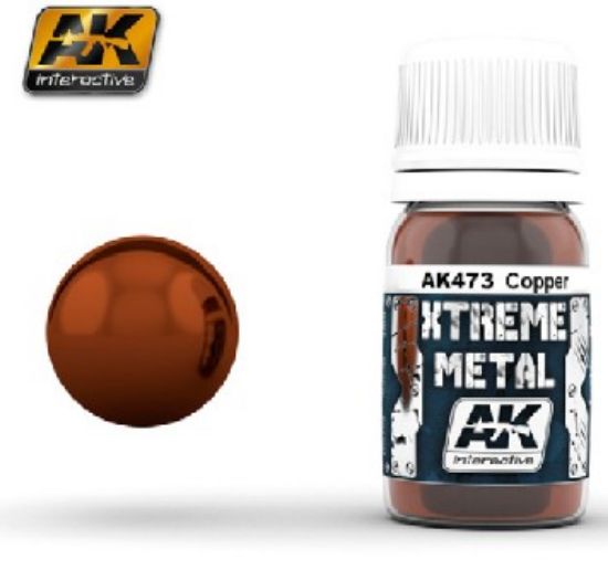 Picture of AK Interactive Xtreme Metal Copper Metallic Paint -- Hobby and Model