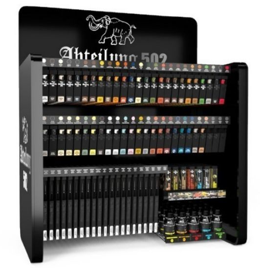 Picture of Complete Range Paint Deal w/11001R Rack (2 each 50 Colors, 5 Auxilliaries, 20 Brushes; 1 each 7 Sets)