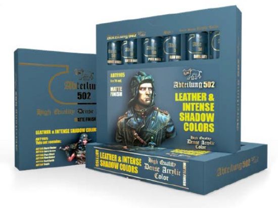 Picture of Leather & Intense Shadow Acrylic Paint Set (6 Colors) 20ml Tubes (DEC)