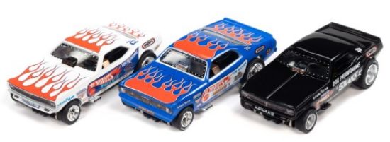 Picture of HO 4-Gear Legends of the Quarter Mile Plymouth Funny Slot Car Assortment - Series #1 (12 Total)