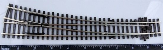 Picture of HO Code 100 Curved Right Hand Turnout (Inside 30" & Outside 60" Radius)
