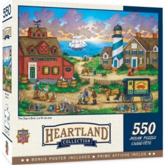 Picture of Heartland Collection: The Day's End (Old Time Village by the Sea) Puzzle (550pc)