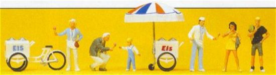 Picture of Preiser KG People working -- Selline Ice Cream - HO-Scale Model