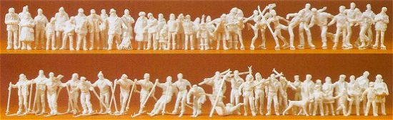 Picture of Preiser KG Unpainted Figure Set -- Winter - HO-Scale Model Train