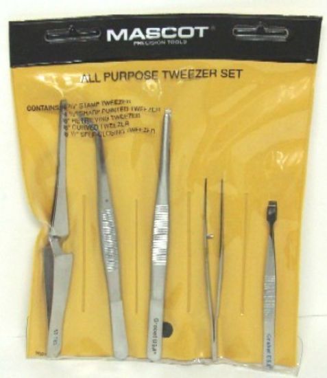 Picture of Mascot Precision Tools MPTH521 All Purpose Tweezer Set