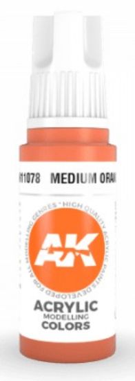 Picture of Medium Orange Acrylic Paint 17ml Bottle
