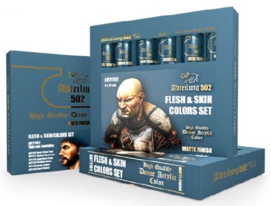 Picture of Flesh & Skin Acrylic Paint Set (6 Colors) 20ml Tubes