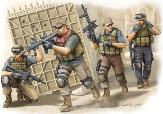 Picture of Trumpeter 1/35 PMC Fire Movement Team Iraq Figure Set TSM00419