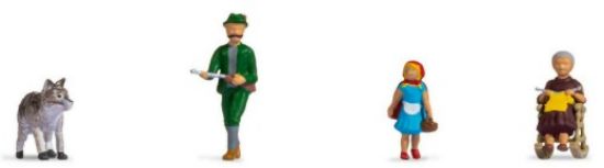 Picture of HO Little Red Riding Hood, Huntsman, Grandmother & Wolf