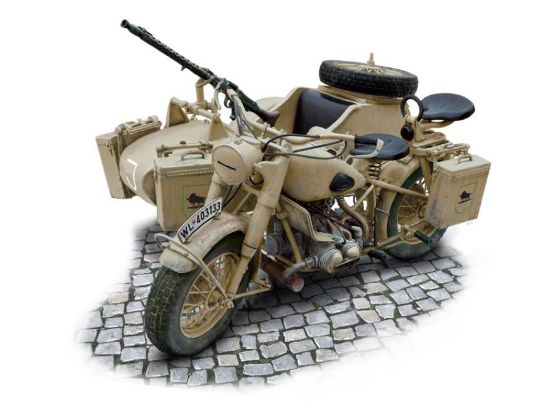 Picture of Italeri 1/9 BMW R75 German Military Mtrcycle w/Sidecar 7403S