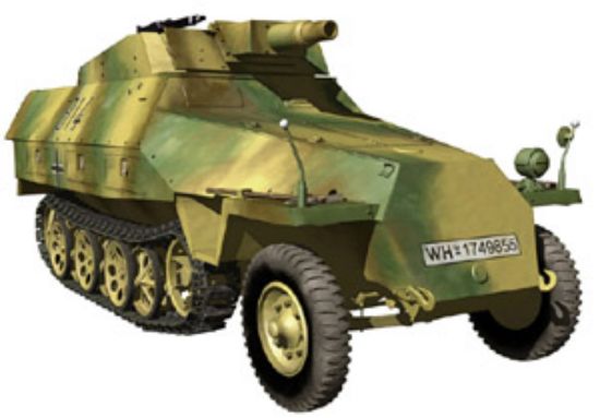 Picture of Military Model Kit - Sd.Kfz.251 D/9 Half Track with 75mm Gun- 1:35 -AF