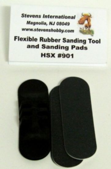 Picture of Flexible Rubber Sanding Tool w/3 diff Waterproof Sanding Pads (Bagged)