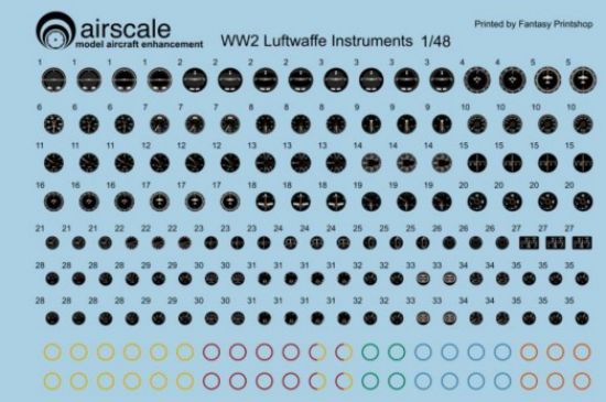 Picture of 1/48 WWII Luftwaffe Instrument Dials (Decal)