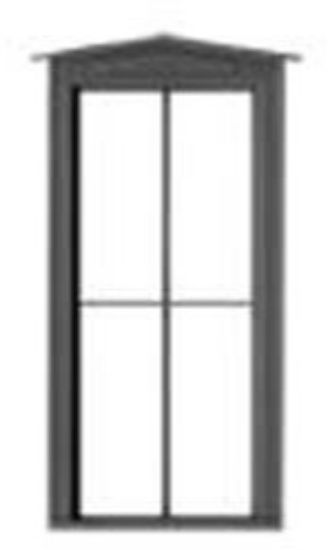 Picture of HO Durango Station Window w/Glazing & Shades 36"w x 87"h (8)