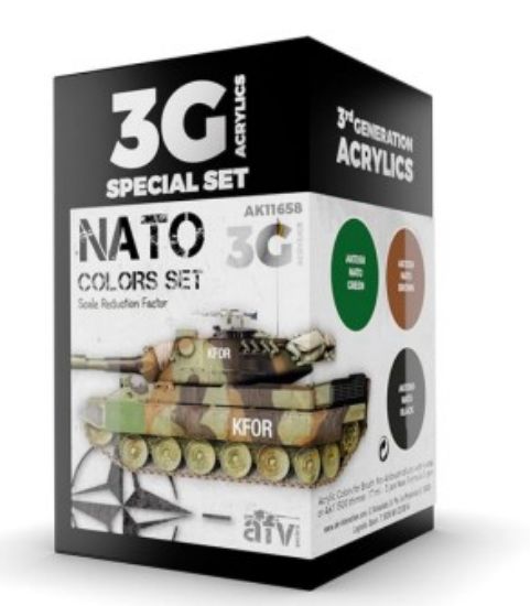 Picture of AFV Series: NATO Acrylic Paint Set (3 Colors) 17ml Bottles