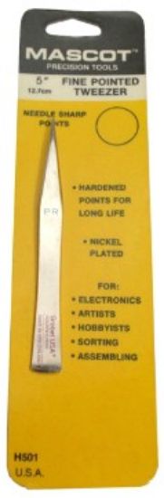 Picture of Mascot Precision Tools MPTH501 Fine Pointed Tweezer 4 1/2"